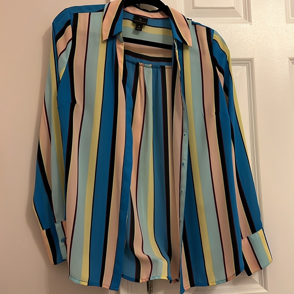 Worthington size small striped blouse - Picture 3 of 4